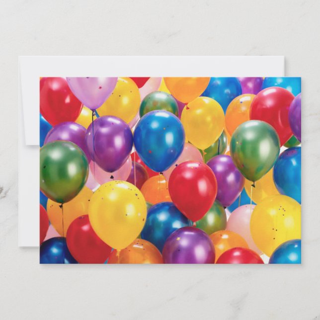 Balloons party invitations (Front)