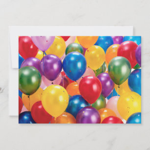 Balloons party invitations