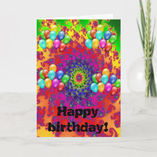 Balloons Party Shower Birthday Congratulations Art Card