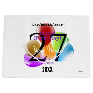 Balloons Personalized Birthday Gift Bag