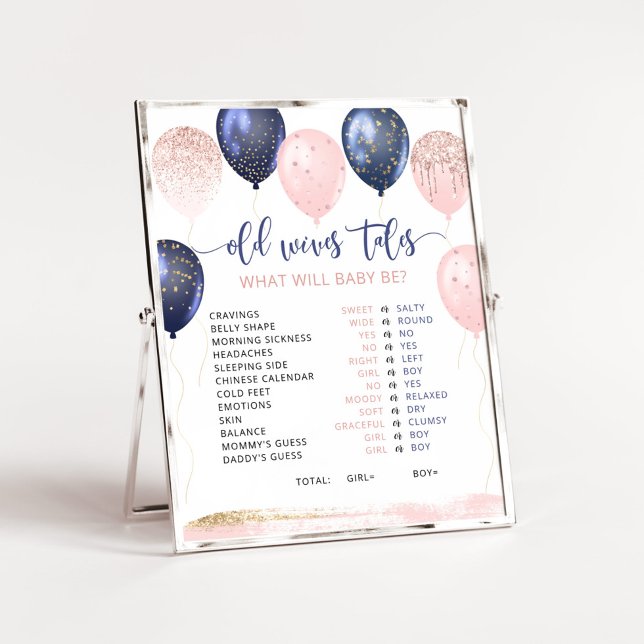 Balloons pink or blue Old Wives Tales Poster (Creator Uploaded)