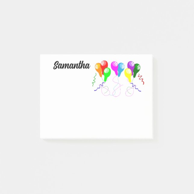 BALLOONS Post-It Notes Fun Gift Personalized (Front)