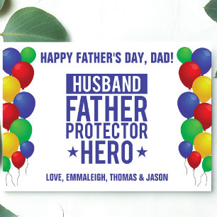 Balloons Special Father's Day  Holiday Card