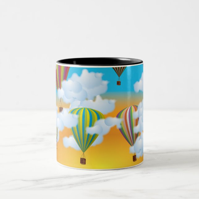 Balloons Two-Tone Coffee Mug (Center)