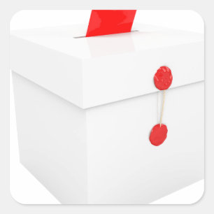 Ballot box square sticker