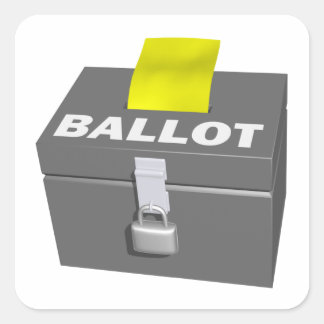 Ballot Box Square Sticker