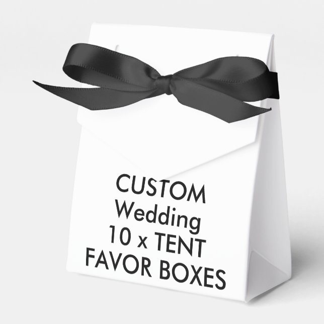 Ballotins 10 x Tente de mariage personnalisée BALLOTIN ruban (Verso)