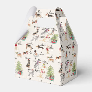 Ballotins 12 Chiens de Noël dans les tenues de Noël