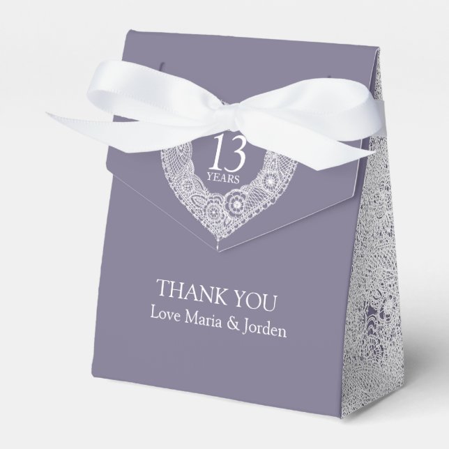 Ballotins 13 ans dentelle mariage coeur merci Ballotin (Verso)