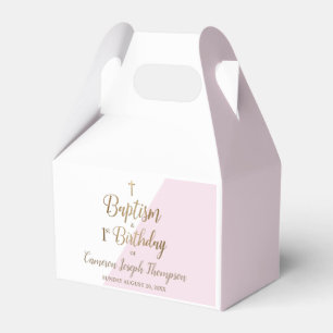 Ballotins 1er anniversaire et baptême Fille rose bébé