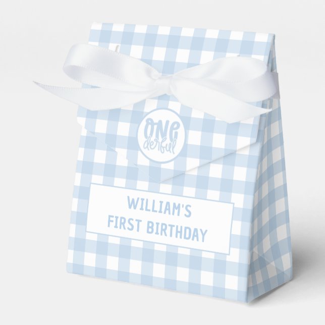 Ballotins 1er anniversaire fête mignonne Pastel Blue Onederf (Verso)