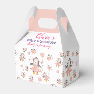 Ballotins 1er anniversaire mignon Pingouin Ballerina Pink Pa