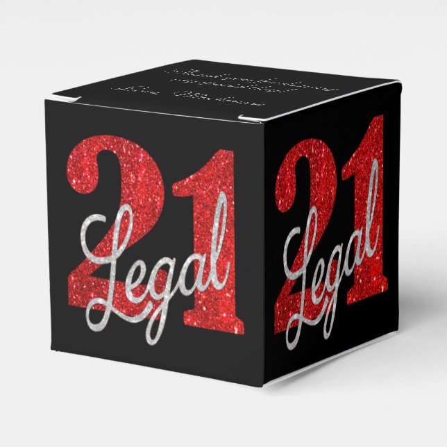 Ballotins 21 et juridique | Parties scintillant Red Faux 21e (Verso)