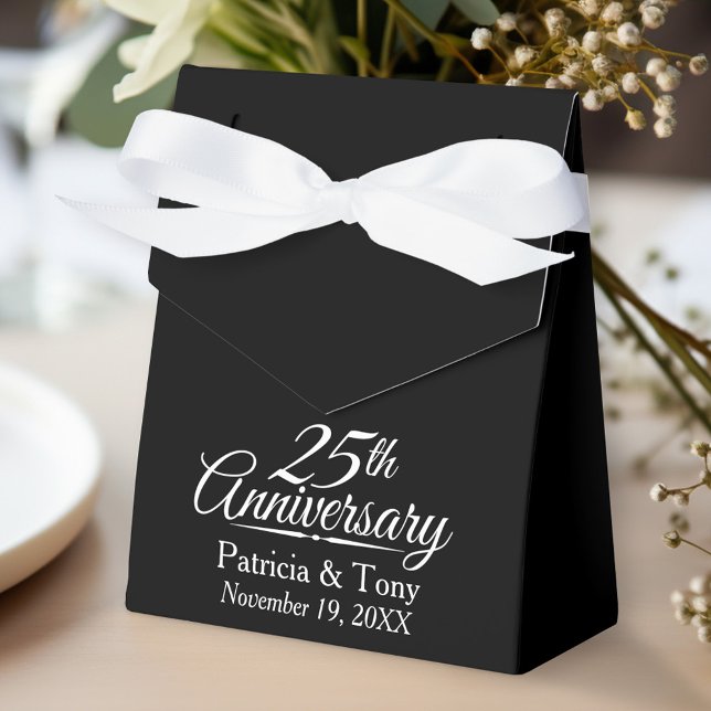 Ballotins 25e anniversaire du Mariage Personnalisé (Personalized gift box for wedding anniversary party favors)