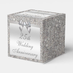 Ballotins 25e anniversaire Mariage d'argent Merci personnali