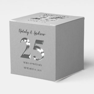 Ballotins 25e anniversaire Mariage d'argent métallique
