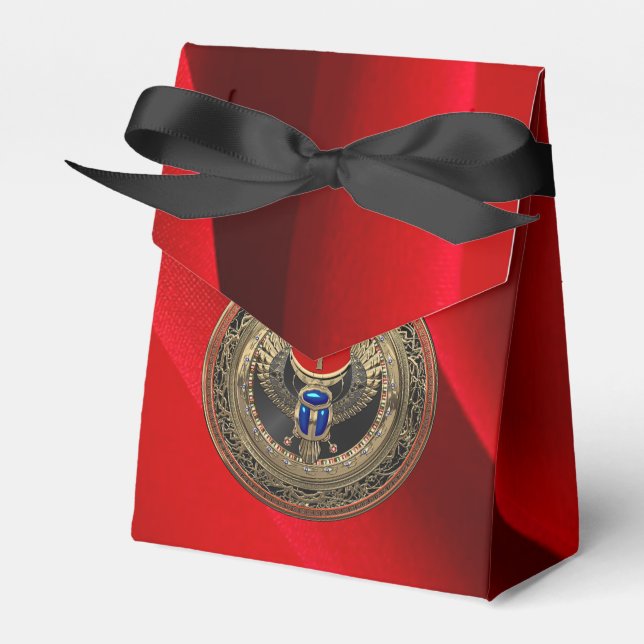 Ballotins [300] Scarab en or sacré égyptien ailé avec Ankh (Verso)