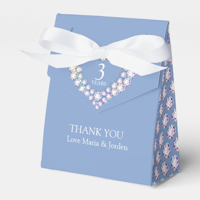 Ballotins 3 ans Crystal mariage coeur merci Ballotin (Verso)