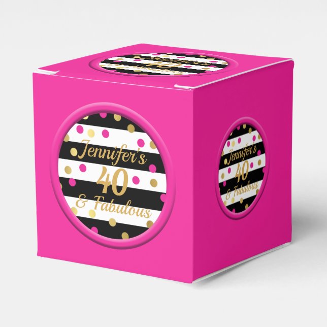 Ballotins 40 et Fabulous Hot Pink Cupcake Box (Verso)