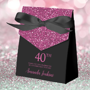 Ballotins 40e anniversaire Black Hot rose Parties scintillan