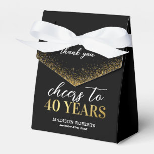 Ballotins 40e anniversaire Merci Black Gold Ballotin