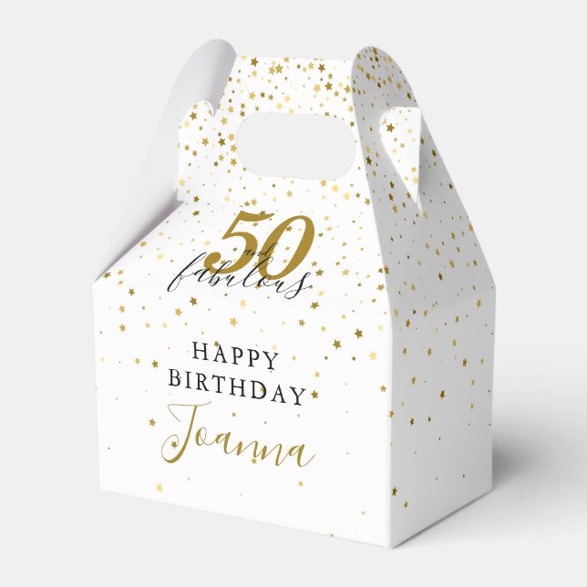 Ballotins 50 et fabuleux anniversaire Elegant Gold et Black (Verso)