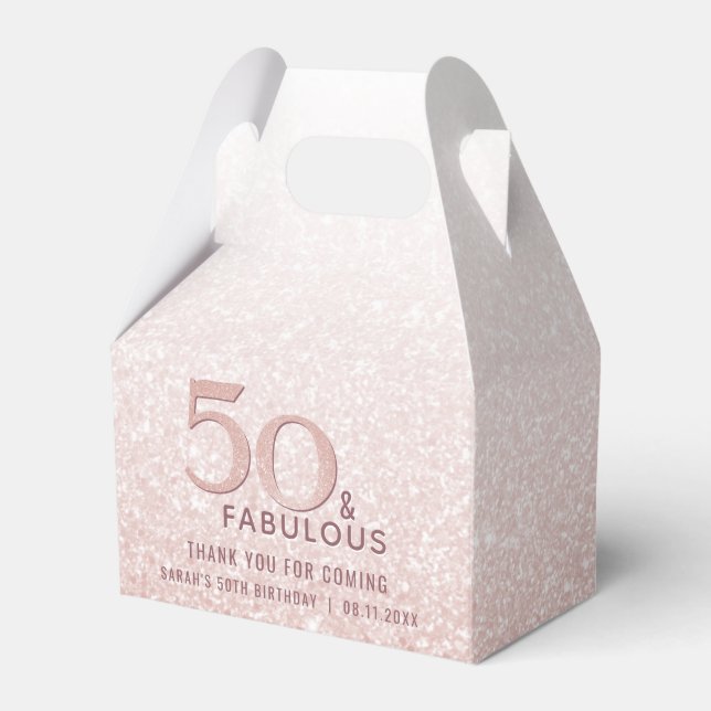 Ballotins 50 et fabuleux Anniversaire Rose Parties scintilla (Verso)