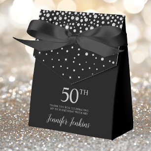 Ballotins 50e anniversaire Black Sparkly Merci