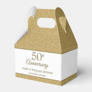 Ballotins 50e anniversaire Gold Heart Confetti Mariage Photo