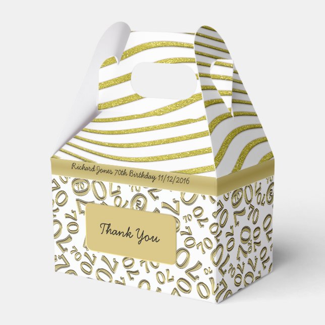 Ballotins 70e anniversaire Gold/White Numéro Motif (Verso)