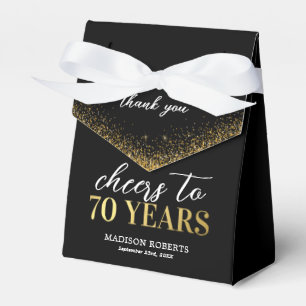 Ballotins 70e anniversaire Merci Black Gold Ballotin