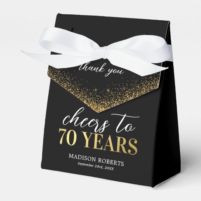 Ballotins 70e anniversaire Merci Black Gold Ballotin (Verso)