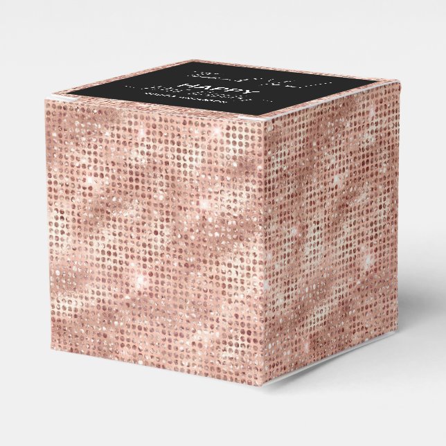 Ballotins 70e anniversaire Rose Gold Parties scintillant Mer (Verso)