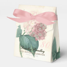 80e anniversaire Hydrangea Ballotin de Merci perso