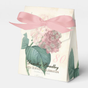 Ballotins 80e anniversaire Hydrangea Ballotin de Merci perso
