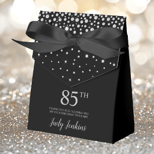 Ballotins 85e anniversaire Black Sparkly Merci