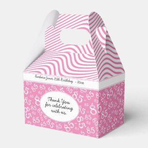 Ballotins 85th Motif rose et blanc d'anniversaire de nombre
