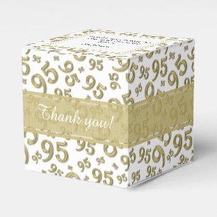 Ballotins 95e Merci Anniversaire Gold/motif numérique blanc