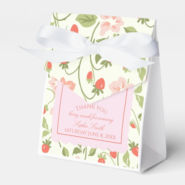 Ballotins A berry sweet girl is on the way Baby Shower (Verso)