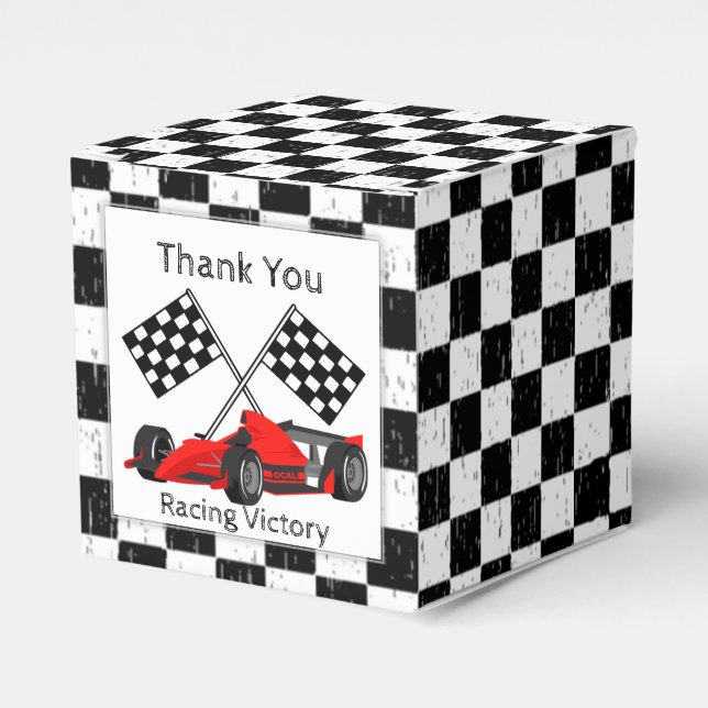 Ballotins à damiers, Cadeaux De Course-Voiture Noir-Blanc (Verso)