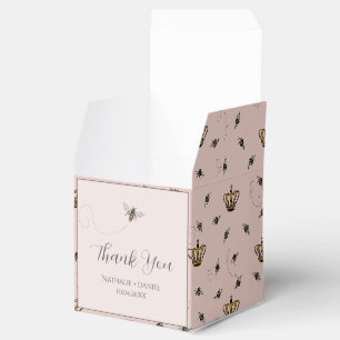 Ballotins Abeilles Rose Pâle Élégantes et Reine Abeille Cour