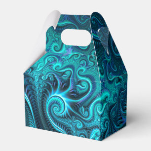 Ballotins Abstrait bleu coloré et Motif spiral Turquoise