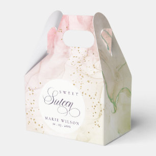 Ballotins Abstrait Pastel Dusky Pink Green Sweet 16 Annivers