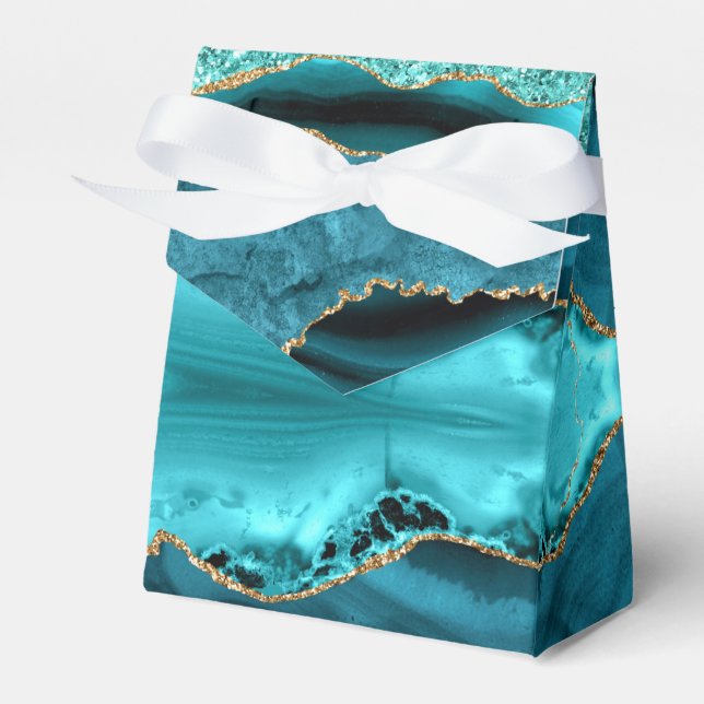 Ballotins Agate Turquoise Bleu Marbre Turquoise Boîte cadeau (Verso)