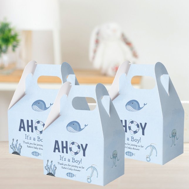 Ballotins Ahoy C'est un garçon Baby shower côtier d'animaux  (Créateur téléchargé)
