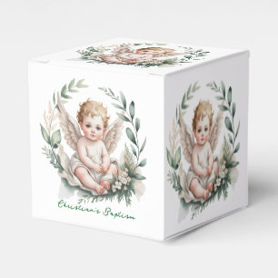 Ballotins Ailes d'ange à l'aquarelle Baptême Vert