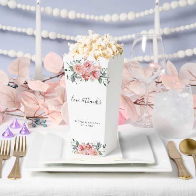 Ballotins Aimer & Merci Rose Rose Aquarelle Mariage Chic (Mariage)
