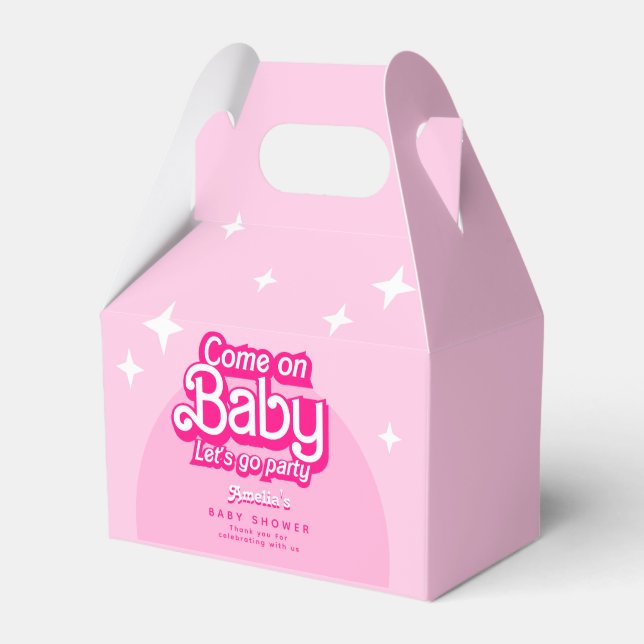 Ballotins Allons faire la fête Baby shower rose (Verso)