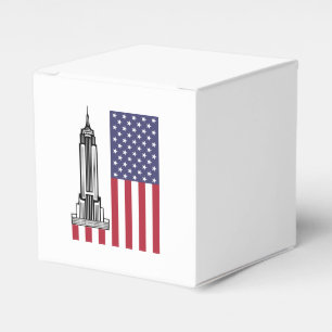Ballotins American Flag & Empire State Building Favors Box