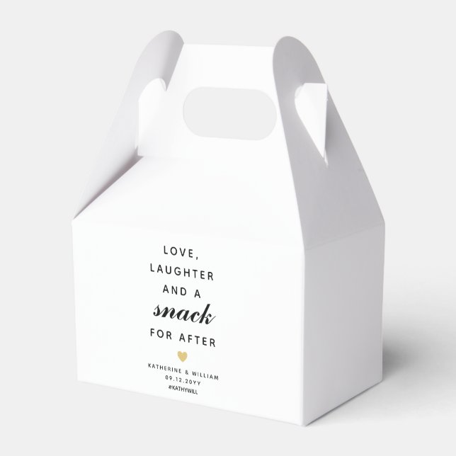 Ballotins Amour, rire et un snack pour après-Mariage Snack (Verso)